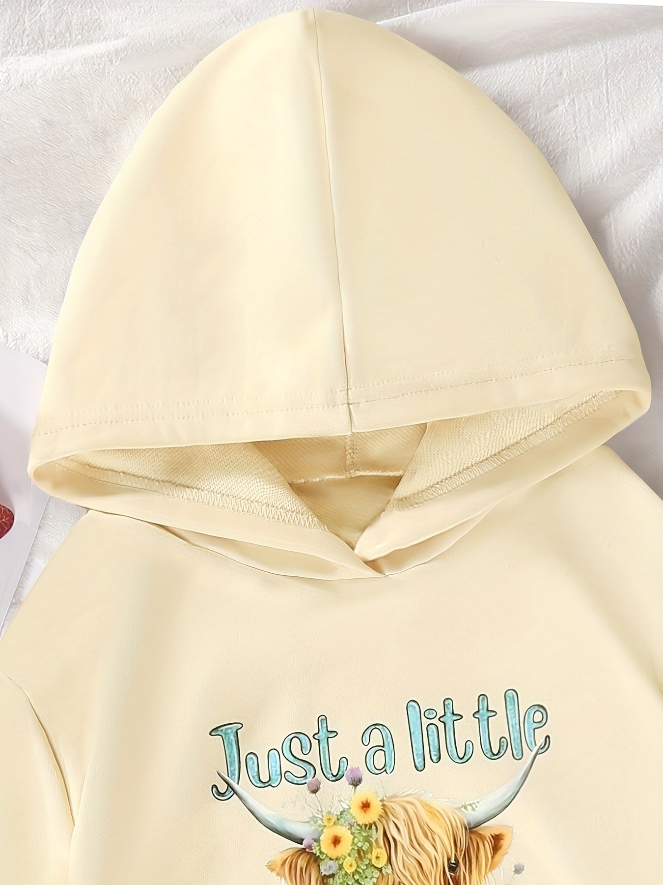 Girls' Cow Graphic Hoodie Sweatshirt Pullovers Kids Long Sleeve Tops Clothes