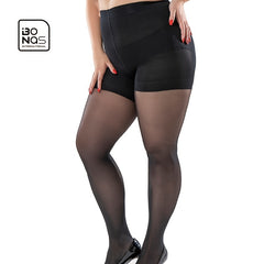 Plus Size High Rise Tummy Control Pantyhose 40D Queen Size Support