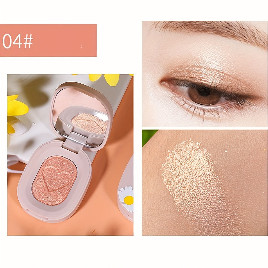 Glitter Eyeshadow Powder Compact Pearly Polarized Monochromatic Eyeshadow