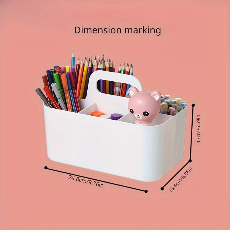 Portable Desktop Pen Holder Storage Box for Paintbrushes and Pencils