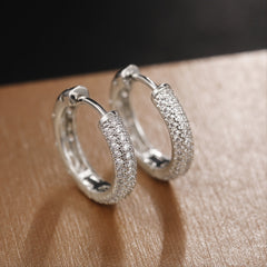 Men's Casual Hip Hop Silver Earrings