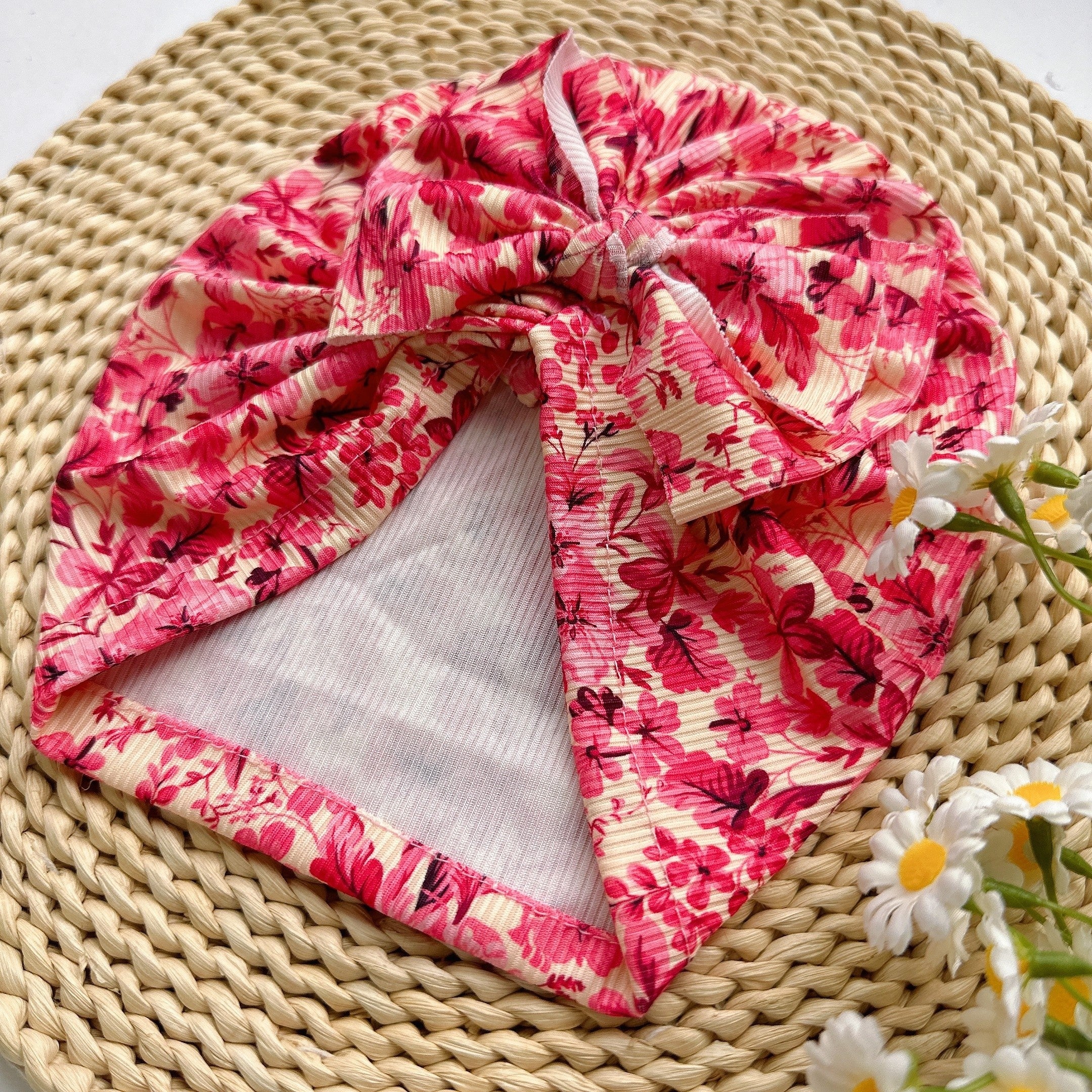 Baby Thin Headband Soft Bow Print Baby Hat for Newborns