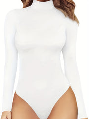 Sexy Long Sleeve High Neck Bodysuit