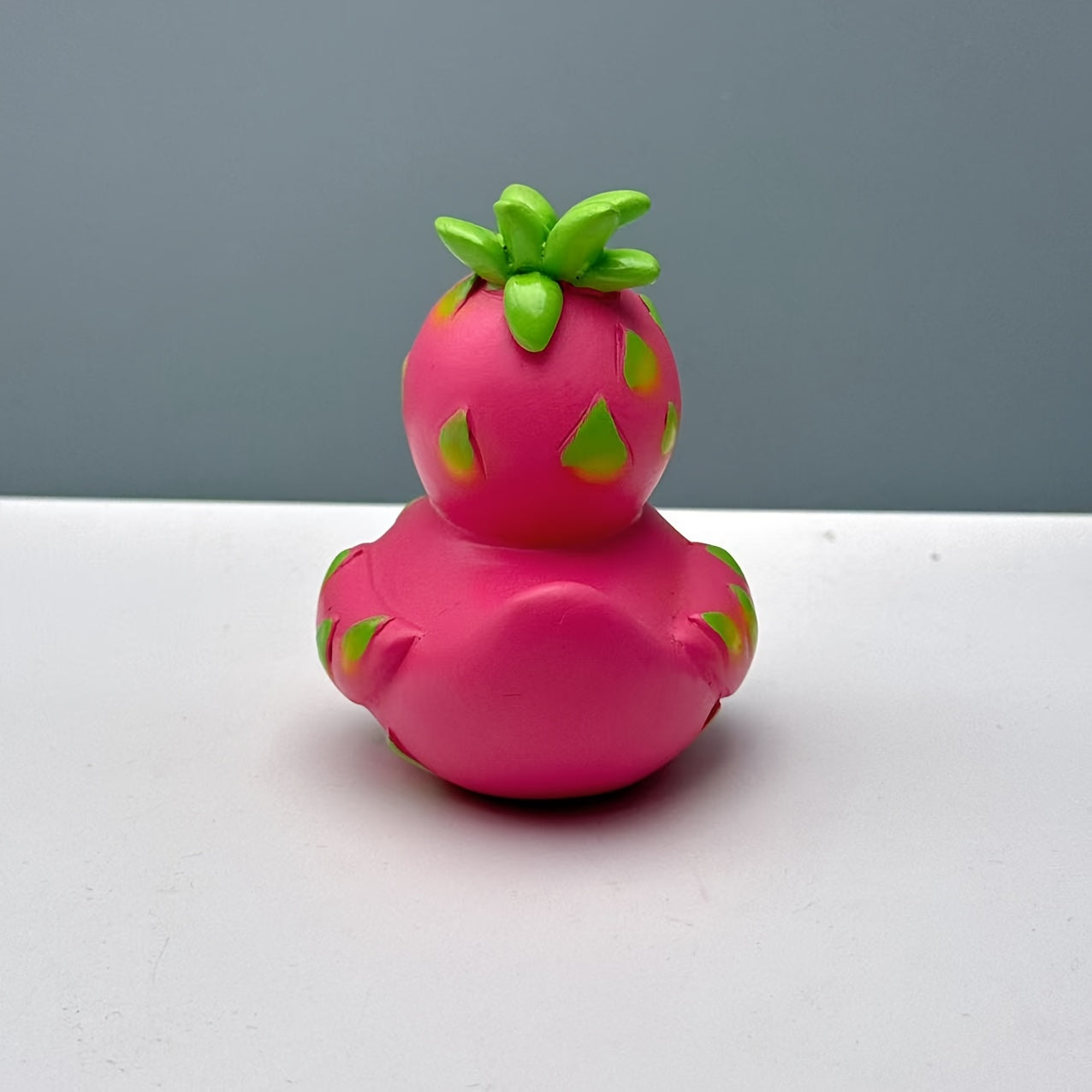 Whimsical Pink Pineapple Duck Resin Figurine