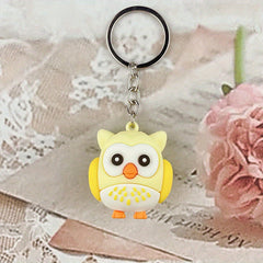 Cute Owl Bird Keychain PVC Cartoon Animal Pendant