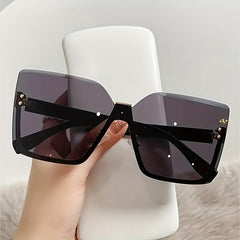 Large Rimless Sunglasses Gradient UV400 Sun Shades