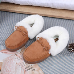 Women's Thermal Fleece Lined Loafer Shoes Slip On Footwear
