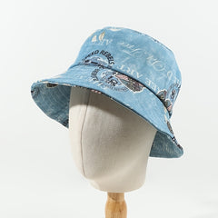 Denim Bucket Hat Lightweight Cloche Hats Men Unisex Basin Cap