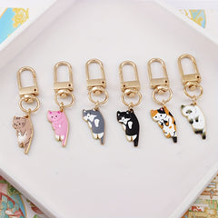 Animal Cartoon Cat Keychain For Purse Decor Adorable Kitten Accessory