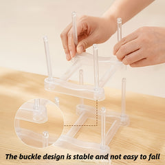 1pc Water Bottle Storage Rack Desktop Transparent Insulation Cup Shelf