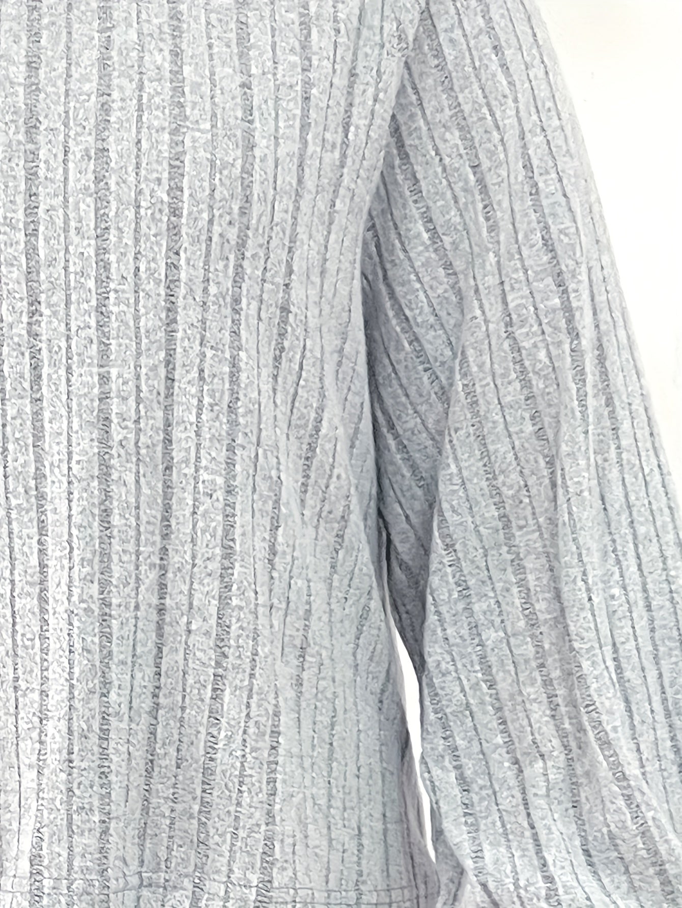 Solid Lantern Sleeve Knit Top
