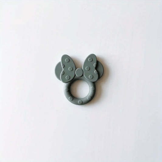 Baby Silicone Soothing Ring Teether Bowknot Teether Baby Soft Teething Toy