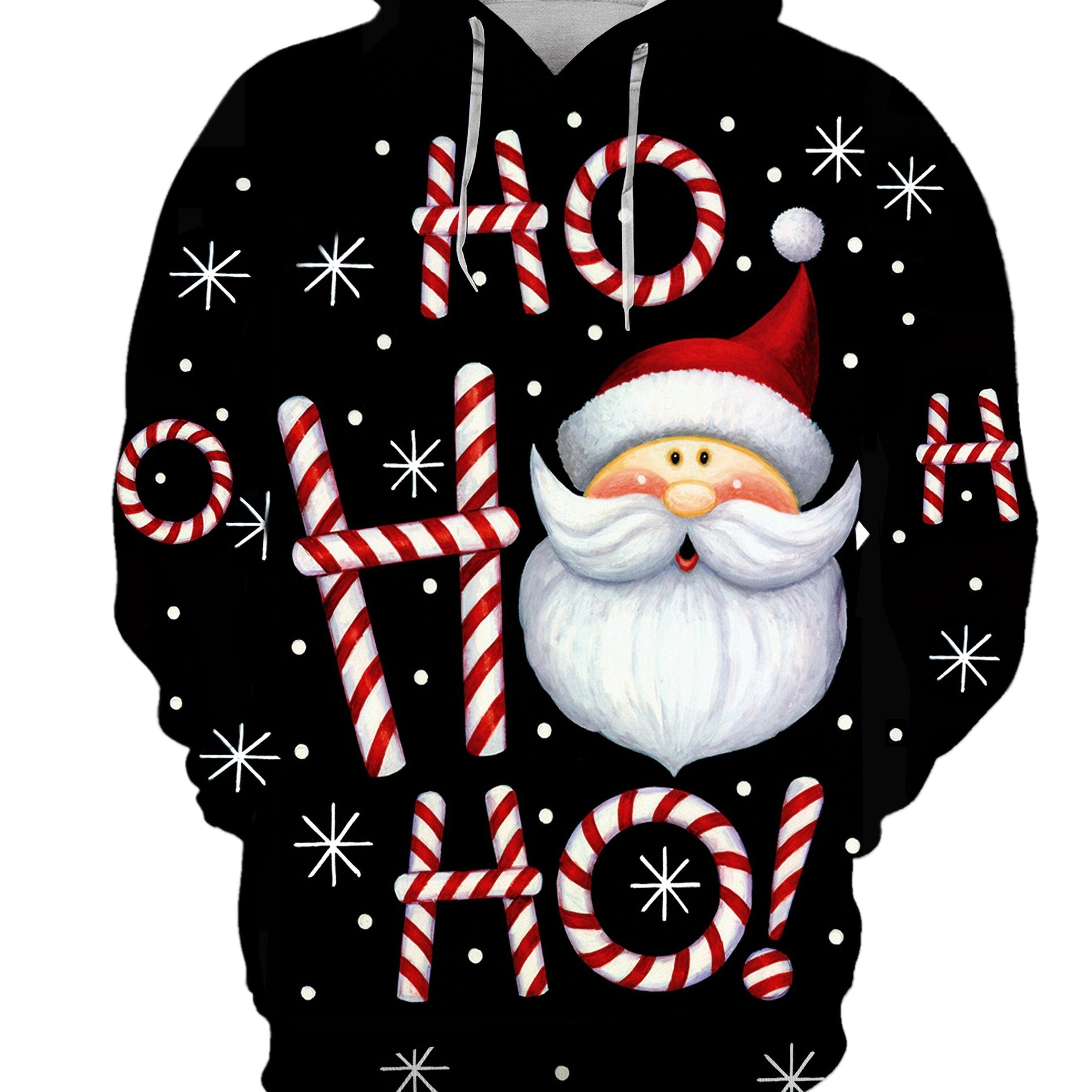 Christmas Santa Claus Print Hoodie for Men