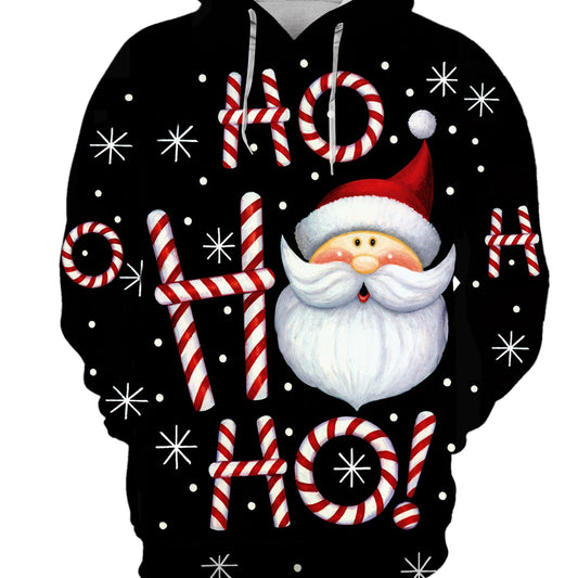 Christmas Santa Claus Print Hoodie for Men