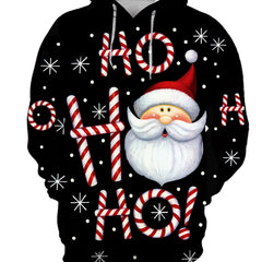 Christmas Santa Claus Print Hoodie for Men