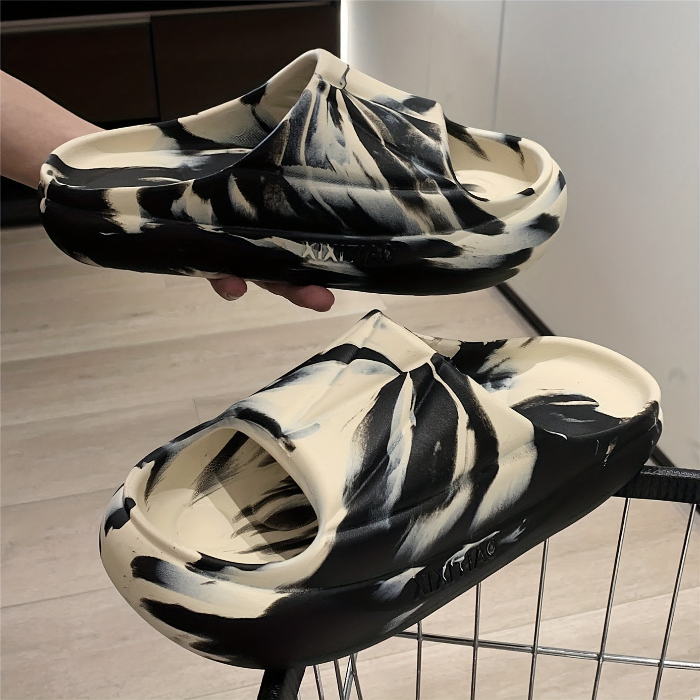 XIXITIAO Boys Non Slip Open Toe Slippers Indoor Outdoor Pool Beach Lightweight