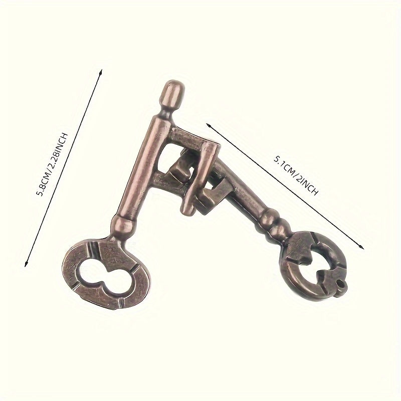 Kong Ming Lock Brain Teaser Metal Puzzle IQ Game for Parties & Competitions