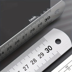 1pc Stainless Steel Ruler 20 32 30 Steel Ruler Inch Metric Machinist Ruler