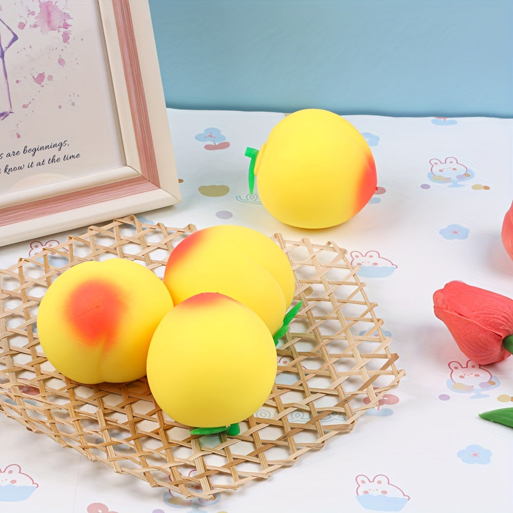1pc Random Peach Squishy Simulation Fruit Soft Gift Fun Peach Toys Dough Sq...