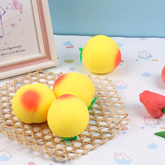 1pc Random Peach Squishy Simulation Fruit Soft Gift Fun Peach Toys Dough Sq...