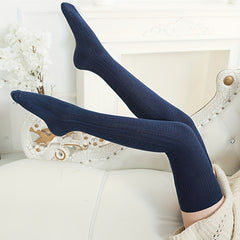 Warm Thigh High Socks Women's Stockings Over The Knee