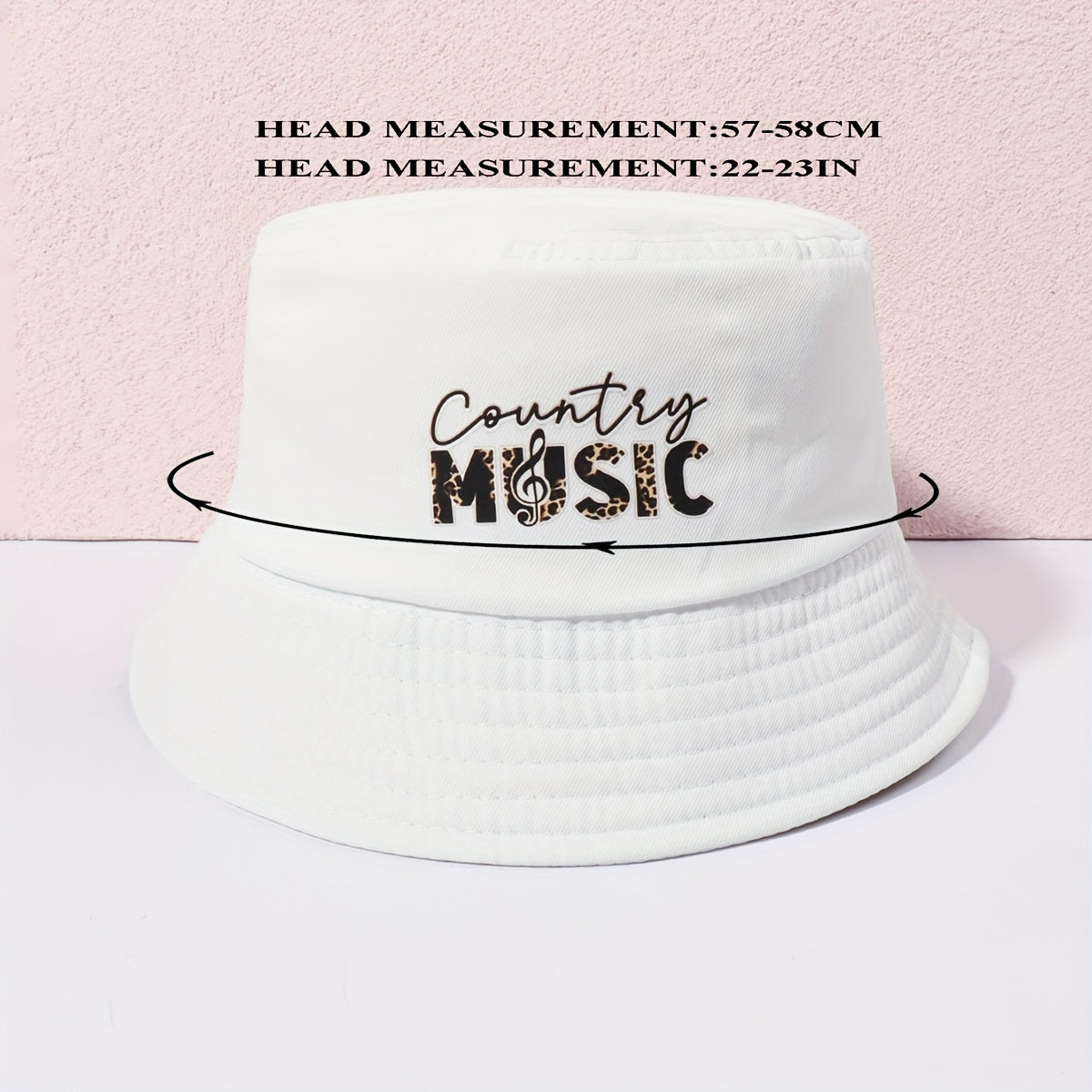 MUSIC Printed Bucket Hat Lightweight Casual Sunshade Fisherman Cap