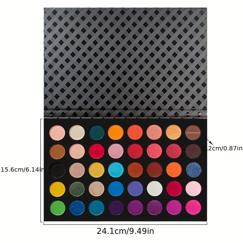 40 Colors Green Orange Eyeshadow Palette Matte Glitter Highlighter Finish