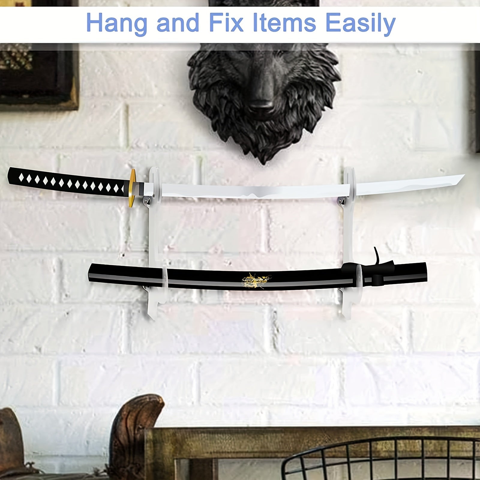 Acrylic Sword Stand Wall Mounted Martial Arts Display Rack