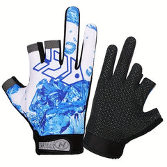 Breathable Anti Skid Fishing Gloves 3 Finger Dexterity Grip