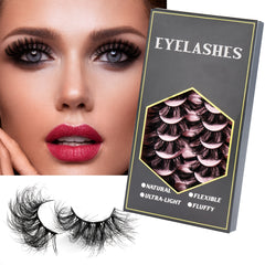 10 Pairs Fluffy False Eyelashes Curling 3D Grafting A Type