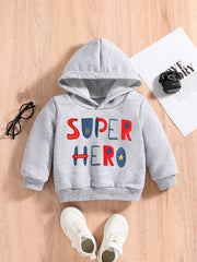 Baby Boys Sweatshirt Hoodie HERO Graphic Pullover