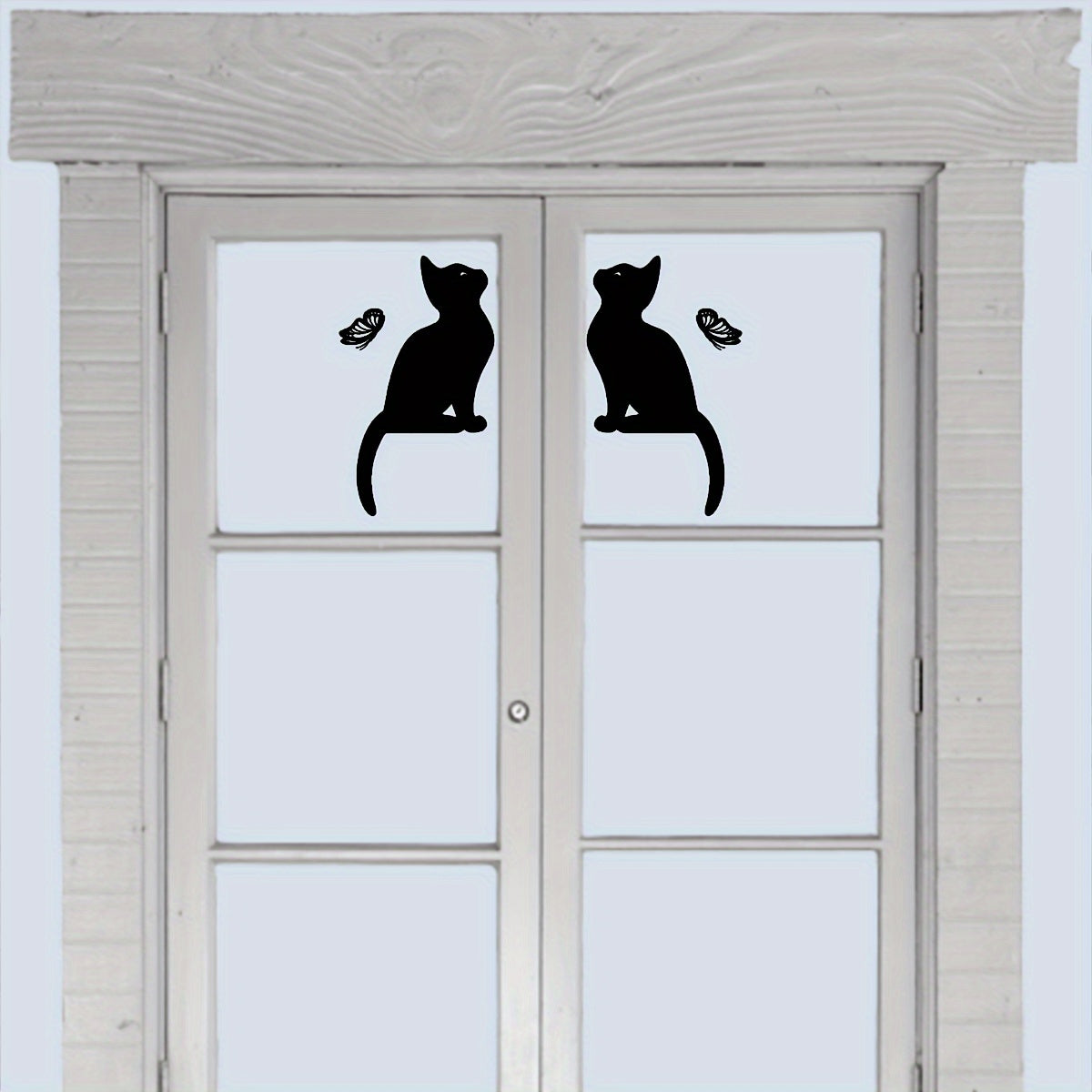 2pcs Cat Sticker Butterfly Decorative Sticker