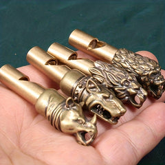 Retro Zodiac Whistle Brass Dragon Head Outdoor Emergency Supplies