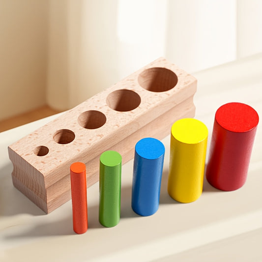 Colorful Wooden Sorting Toy for Fine Motor Skills - Educational and Fun