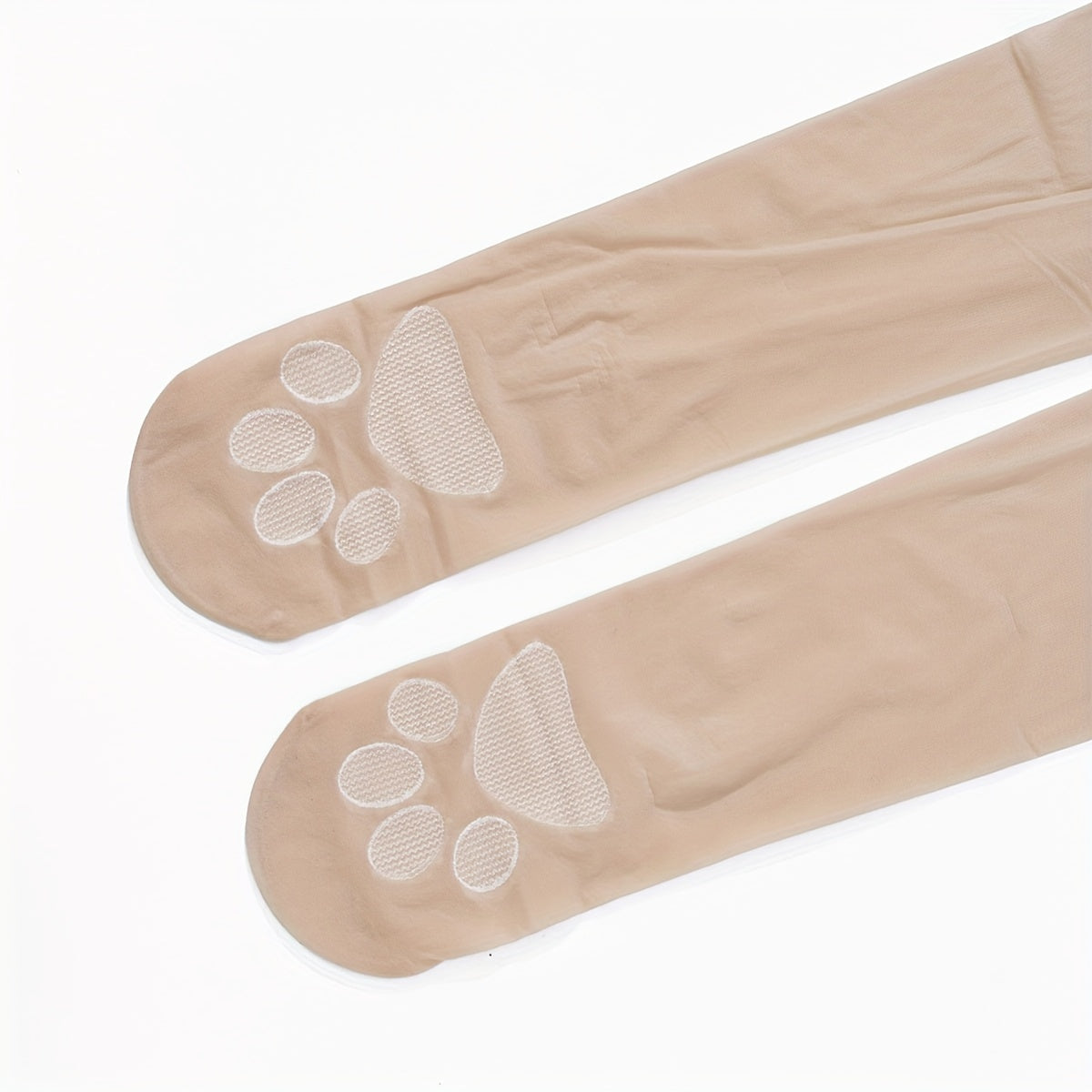 Bear Paw Print Control Top High Waisted Soft Footed Tights