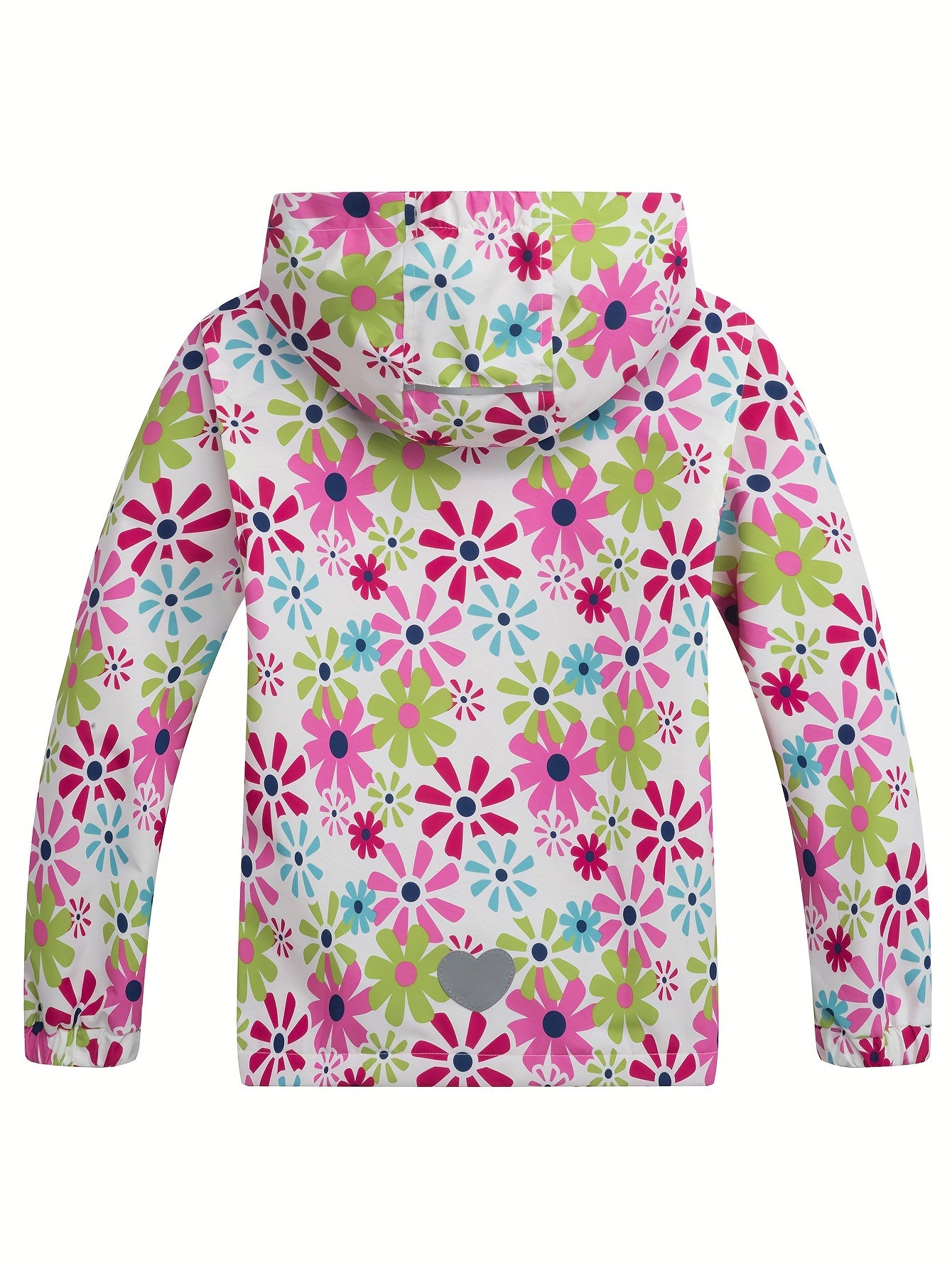 Girls Sunflower Fleece Hooded Jacket Waterproof Warm Sports