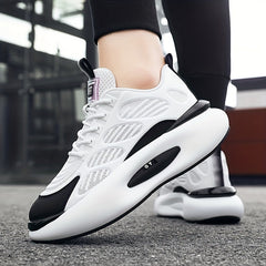 Men's Chunky Lace-up Sneakers Cushioned Athletic Shoes