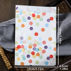 10pcs Colorful Dots Pattern Gift Bags 13x3.51x19cm
