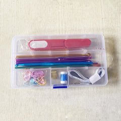28pcs Crochet Hooks Accessories Set Knitting Tool PP Boxed Combination Kits