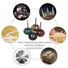 Mini Drill Bit Nylon Abrasive Brush Wire Buffing Polishing Wheel Set