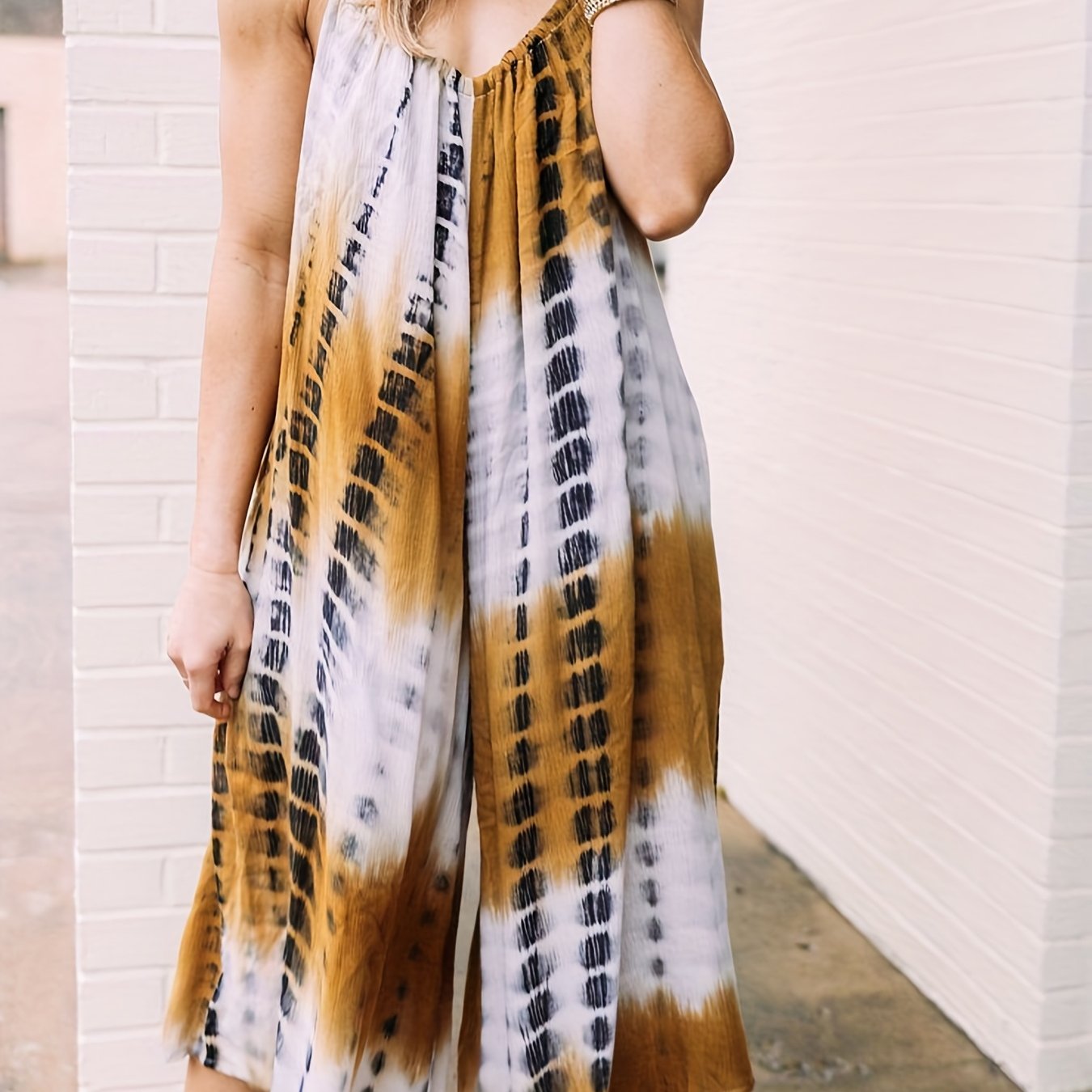 Tie Dye Wide Leg Jumpsuit