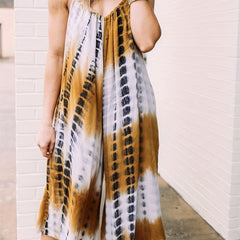 Tie Dye Wide Leg Jumpsuit