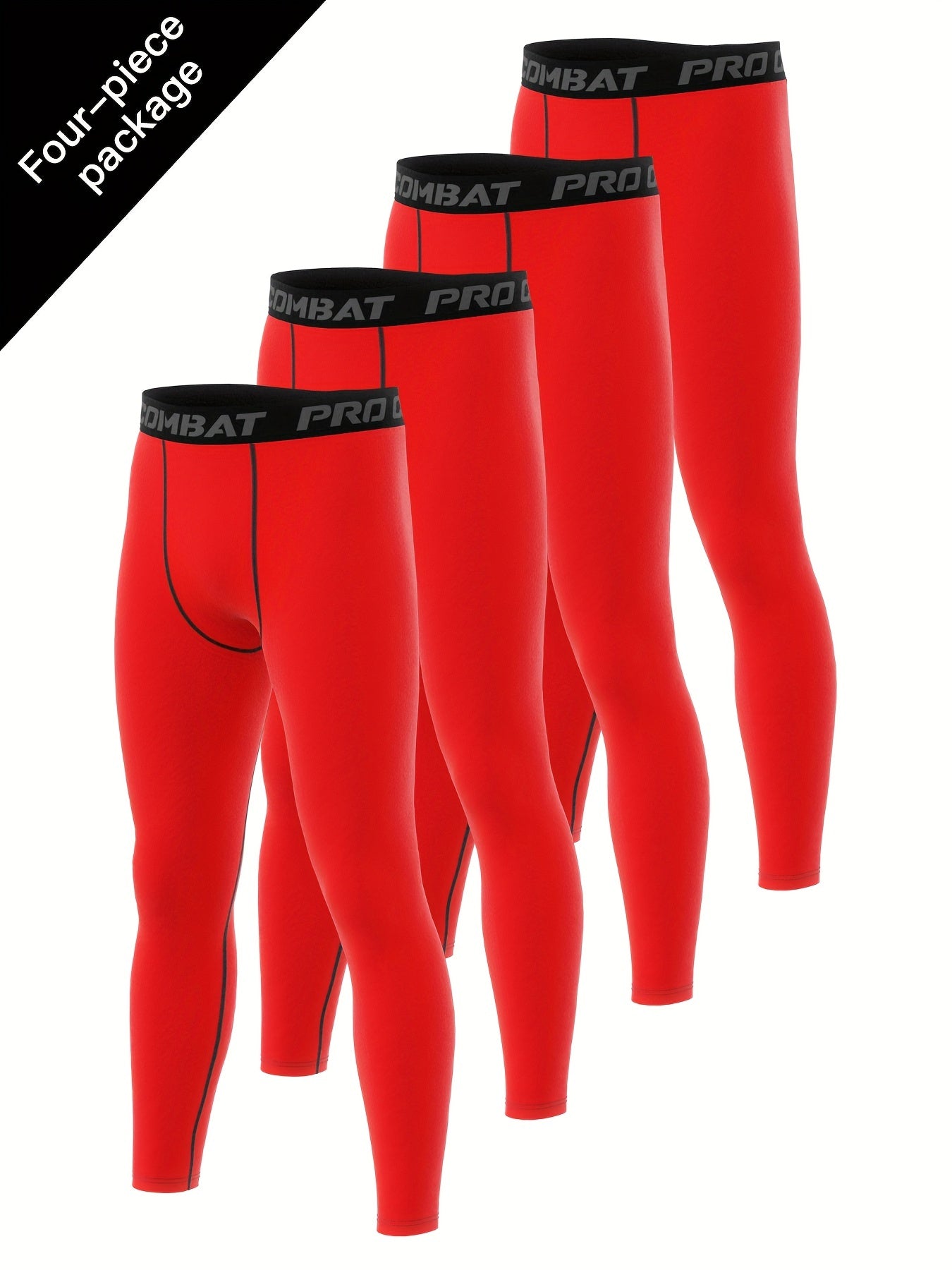 Men's Solid Leggings Active Quick-Dry Compression Pants