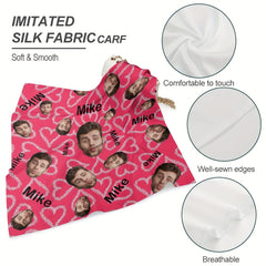 Personalized Custom Photo Square Scarf Bandanas Soft Scarf