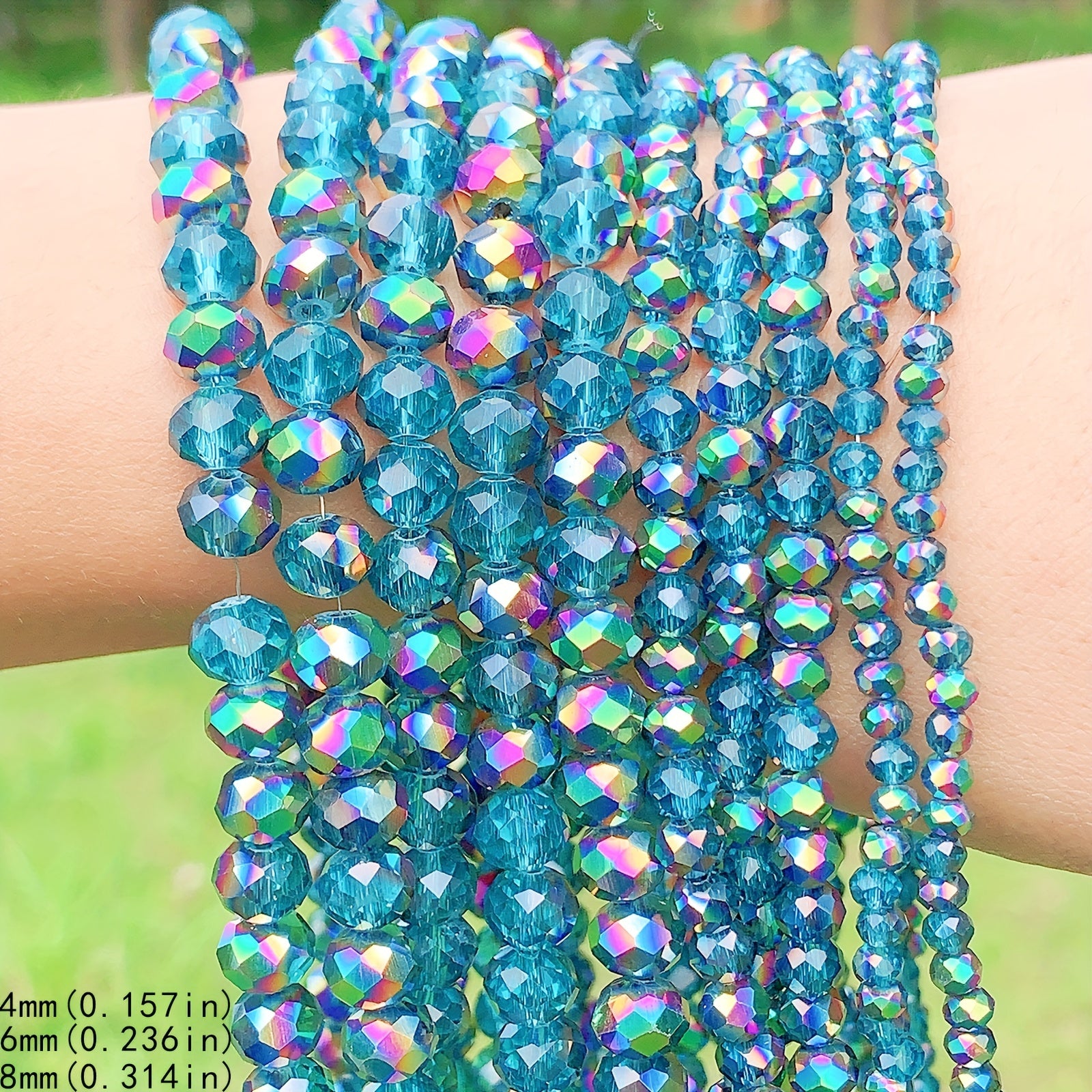 Colorful Faceted Glass Spacer Beads for DIY Jewelry Making