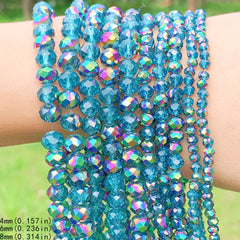 Colorful Faceted Glass Spacer Beads for DIY Jewelry Making