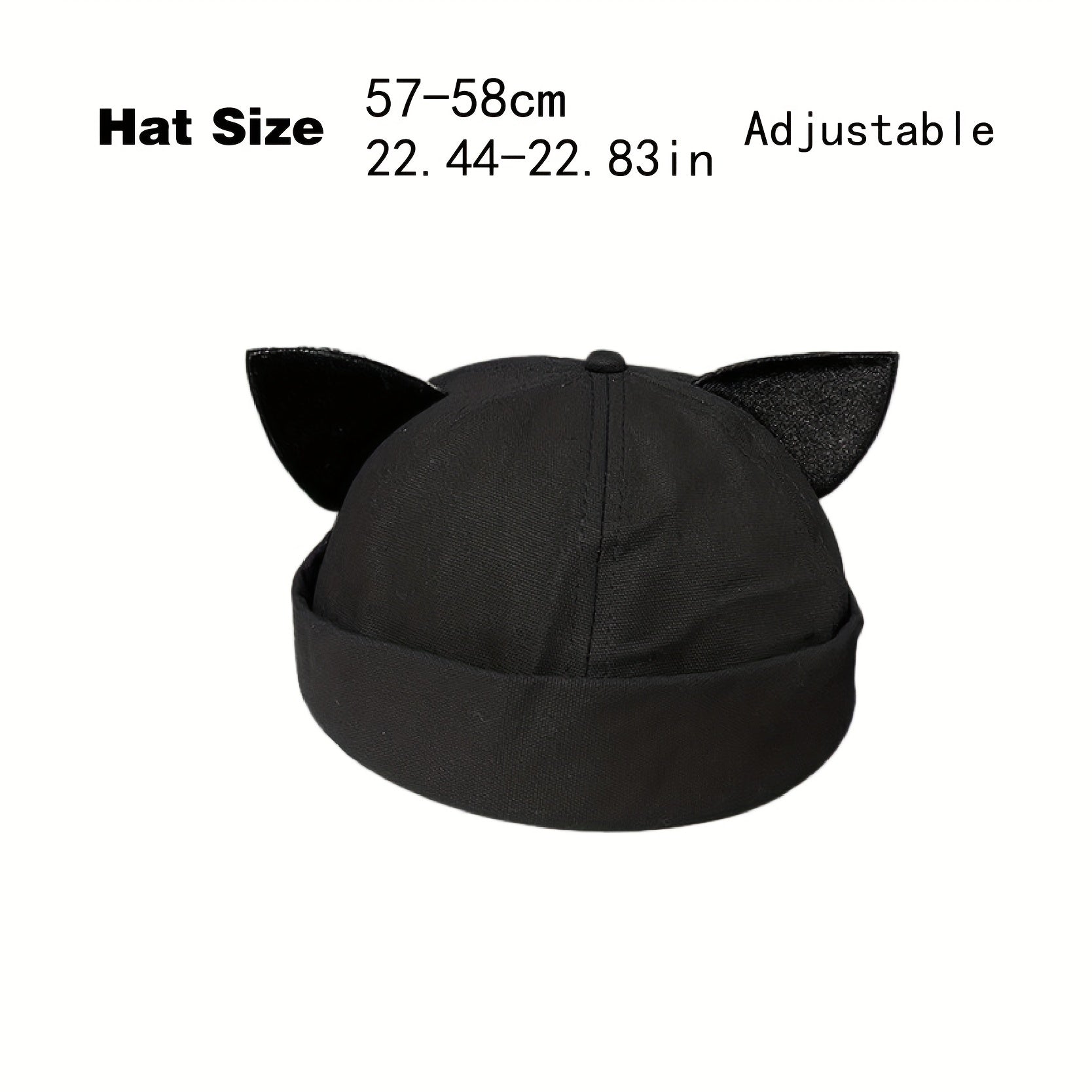 Cat Ears Landlord Hat Brimless Bowler Beanie