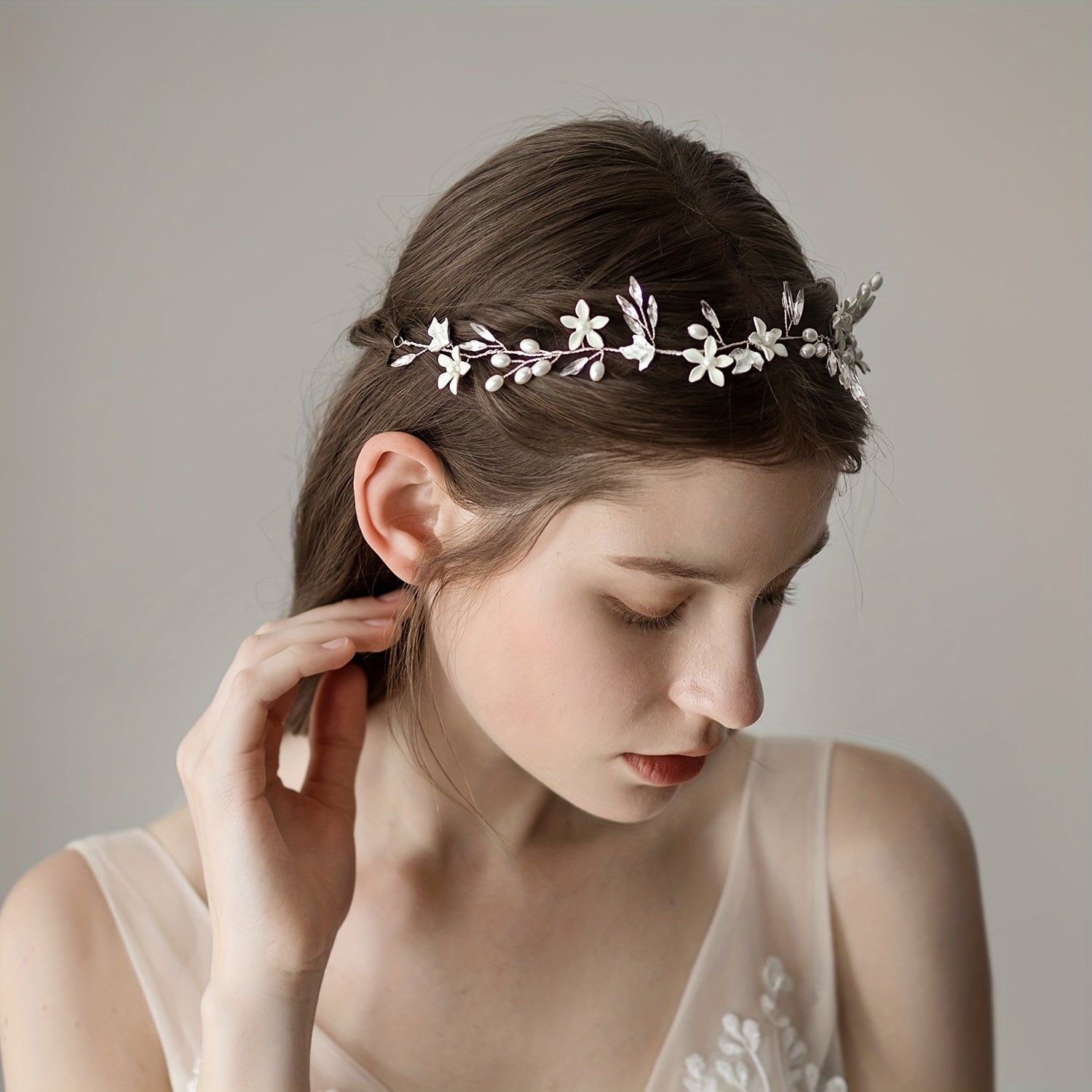 Faux Pearl Crystal Head Piece Bridal Wedding Hair Accessories