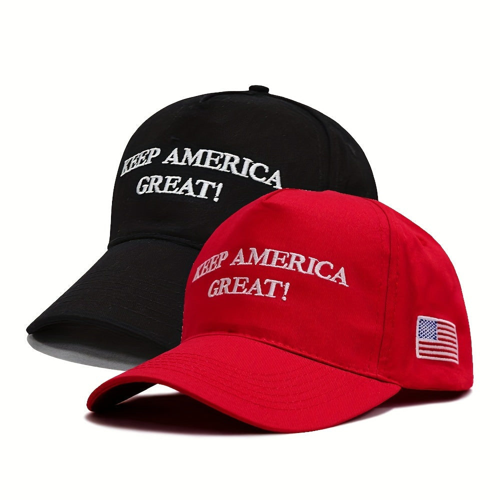 Flag Embroidery Baseball Cap Solid Cotton Dad Hat Unisex Sports Hat