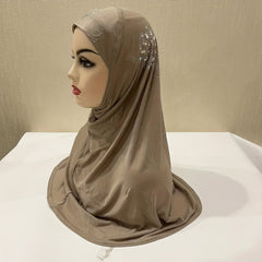 Girls Gauze Bandana Side Hijab Headscarf For All Seasons